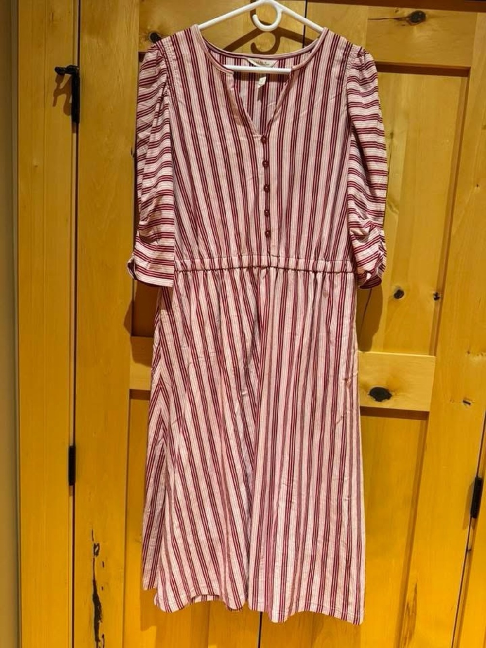 Matilda Jane red & pink stripe McIntosh dress
